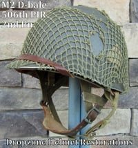 Image 5 of WWII M2 Helmet 101st Airborne 506th PIR Westinghouse Paratrooper Liner Net D-Day
