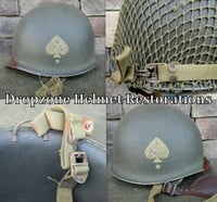 Image 2 of WWII M2 Helmet 101st Airborne 506th PIR Westinghouse Paratrooper Liner Net D-Day