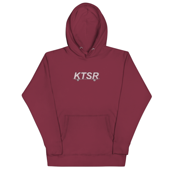 Image of Embroidered Logo Hoodie - Maroon