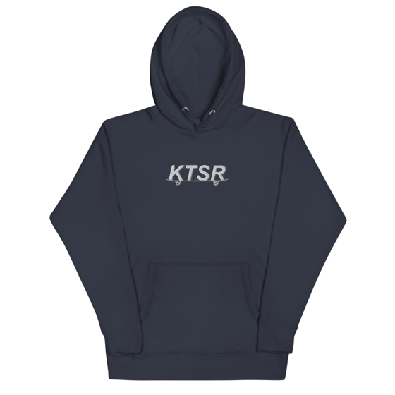 Image of Embroidered Logo Hoodie - Navy