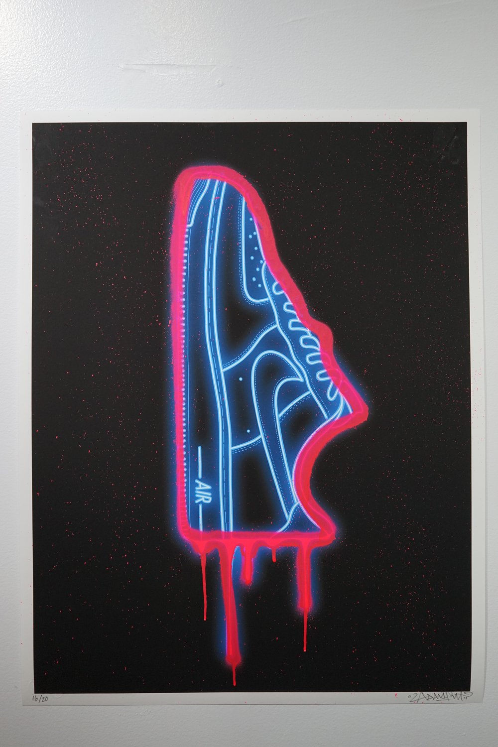 Image of Air Force 1 Hand Embellished Print Pink 