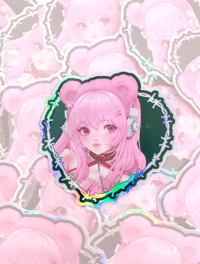 Image 1 of Bear x Sonico 3" Holographic Sticker