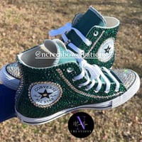 Image 1 of Fully Bling High Top Chucks w/ Gold