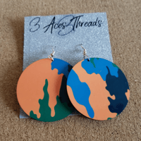 Image 1 of Camo Print Earrings