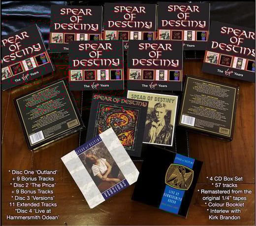 SPEAR OF DESTINY 'The Virgin Years' 4 CD Deluxe Box Set