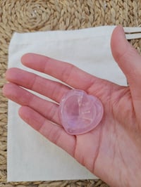 Image 1 of Crystal Worry Stone - Rose Quartz 