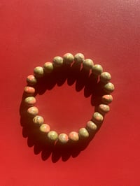 Image of UNAKITE BRACELET BOULE  08MM 