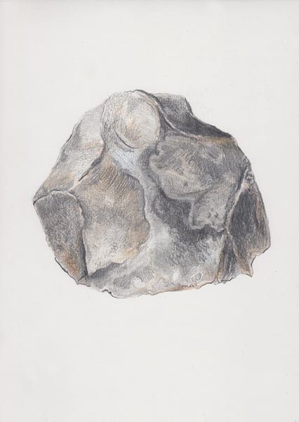 Image of Flint Scraper, 2022. Original Drawing by Philippa Stewart