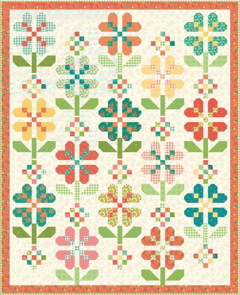 Heart Blossoms Paper Pattern Image 3