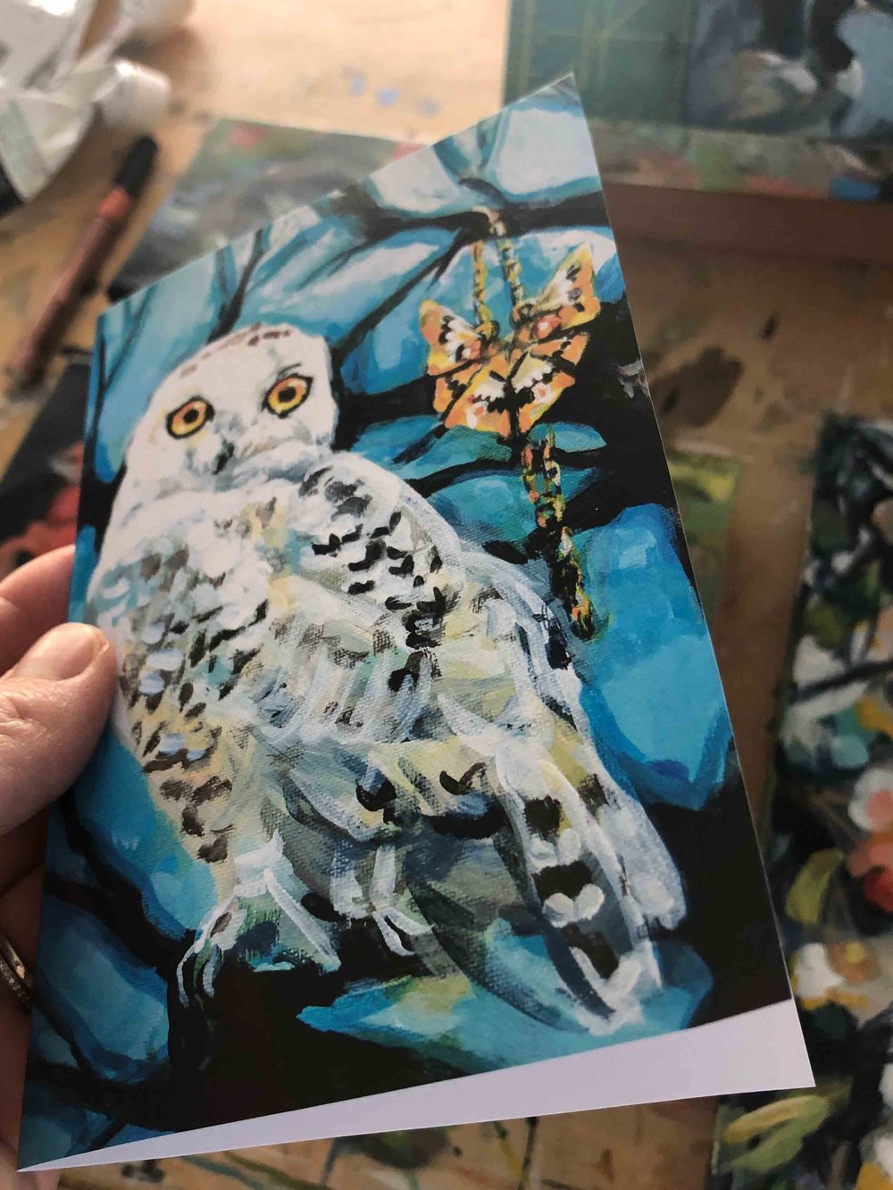 Notecard of Meditation of a Snowy Owl