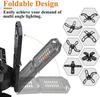 PRE-ORDER LED Garage Lights with 8 Adjustable Panels E26/E27