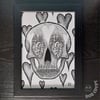 HEART EYES - Jaggy Skull (A4)