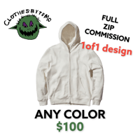 Image 1 of CBT Full Zip Hoodie Commission (Small-2XL) *WRITE SIZE AND COLOR IN ORDER NOTES*