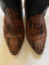 70s python boot with wood Cuban heel 