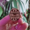 HEART EYES - Engraved Bamboo Pin