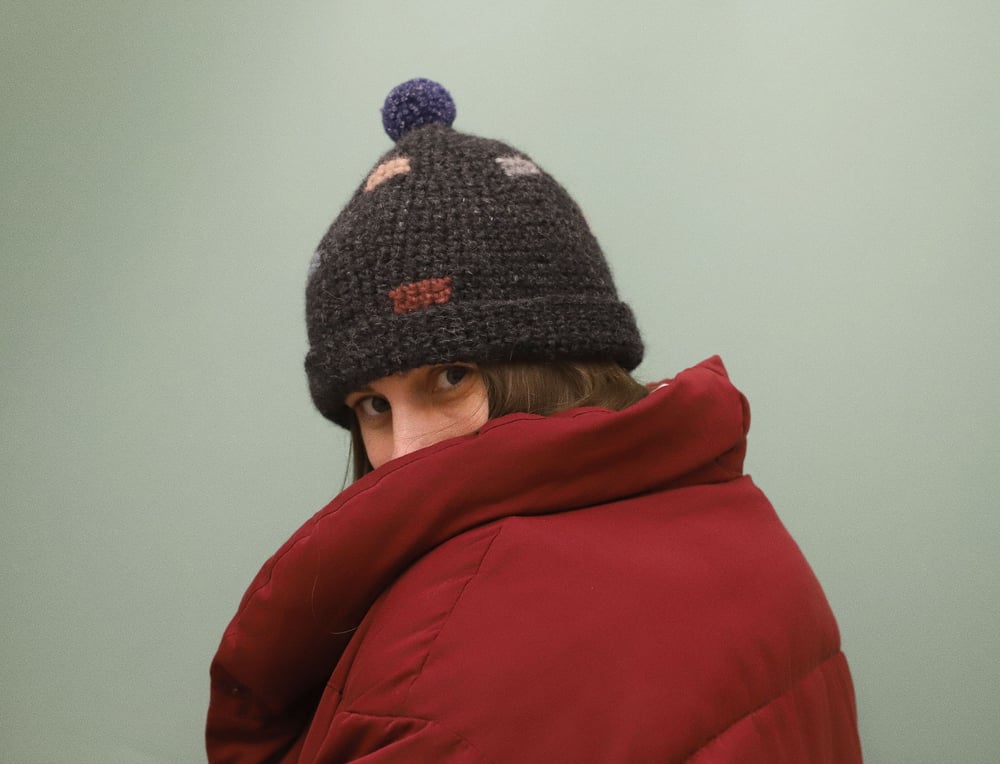 Image of ANTHRACITE WOOL CAP WITH COLORS