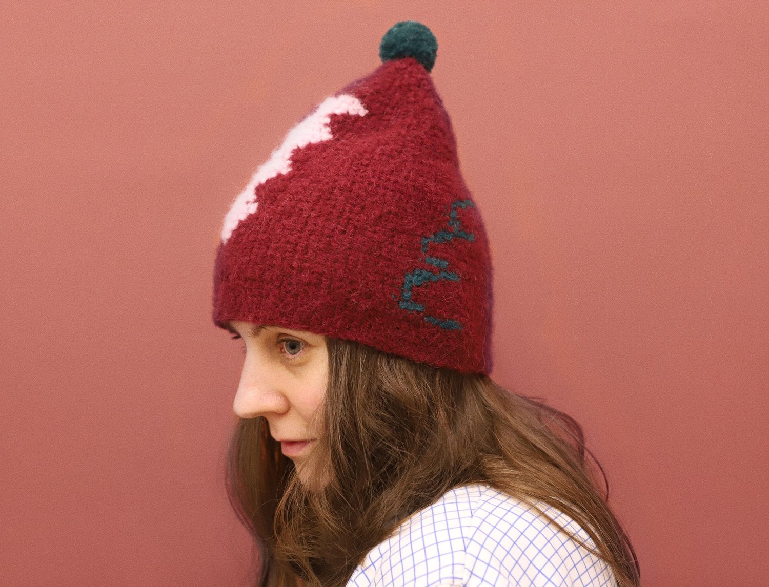 Image of RED MOHAIR CAP