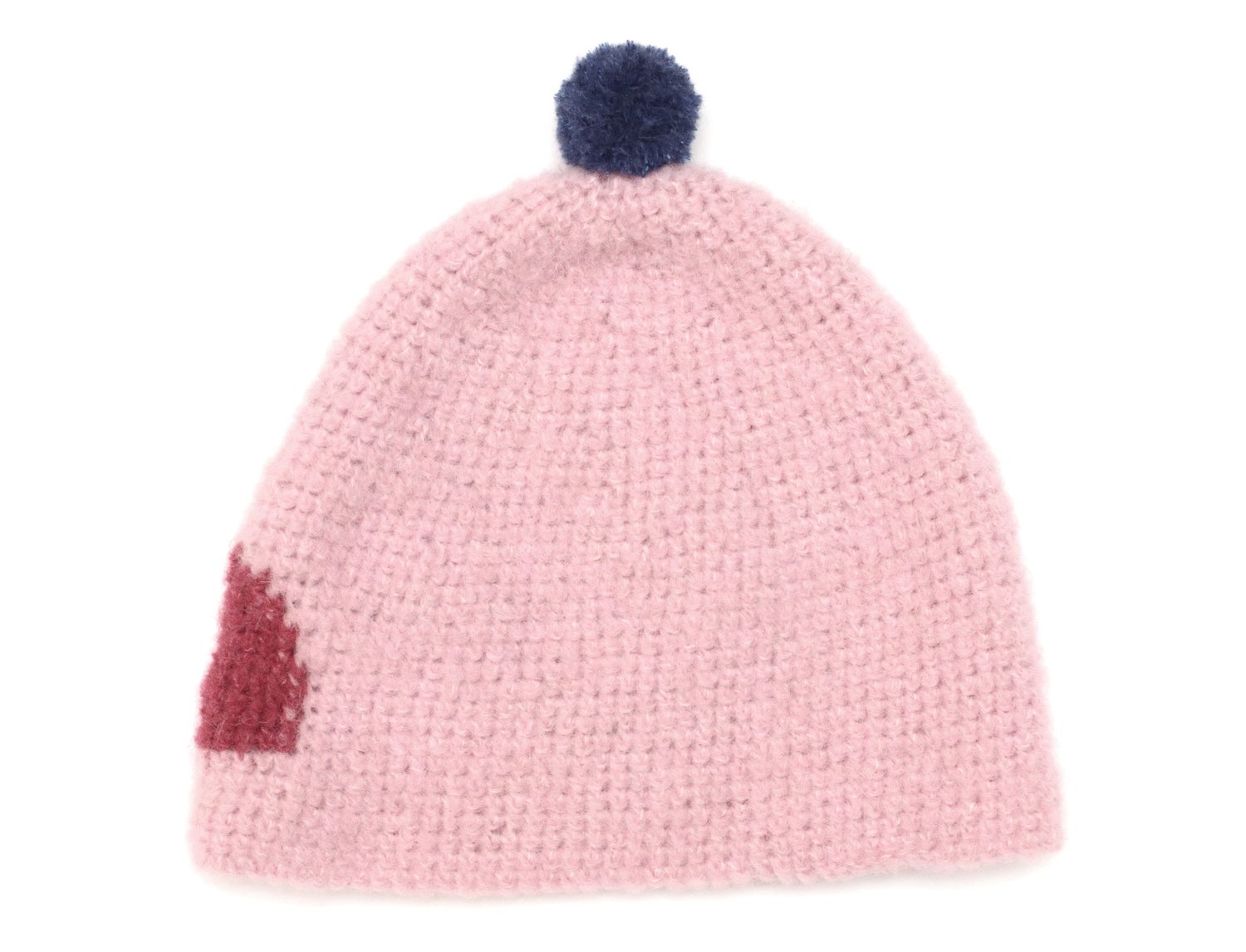 Image of PINK MOHAIR CAP WITH TWO SHAPES