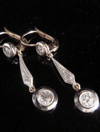 FRENCH EDWARDIAN 18CT YELLOW GOLD PLATINUM OLD CUT DIAMOND EARRINGS