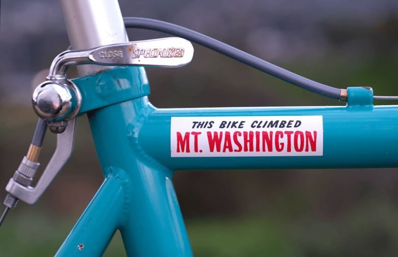 Image of This Bike Climbed Mt. Washington Sticker (Pair)