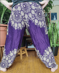 Image 4 of Peacock Mandala High Crotch Harem Pants