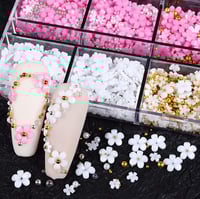 Image 1 of 3D Flower nail charms