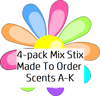 4-pack Mix Stix Wax Melts ~ Made To Order ~ Scents A-K