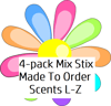 4-pack Mix Stix Wax Melts ~ Made To Order ~ Scents L-Z