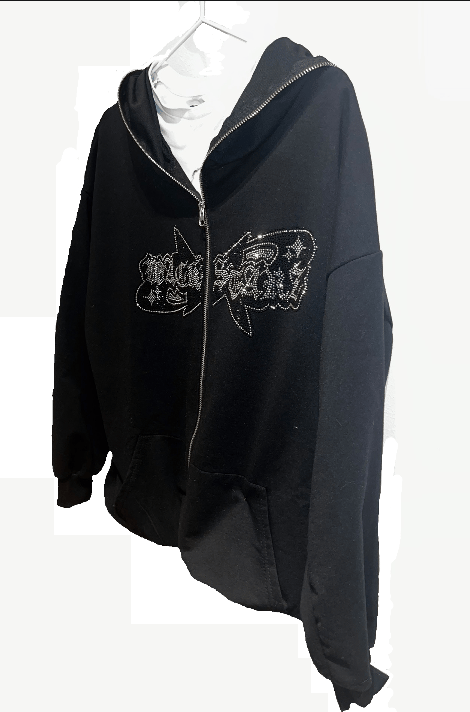 Image of WACKSTARZ RHINESTONE FULL ZIP