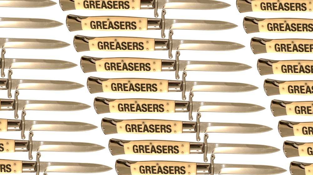 Image of The Outsiders "GREASERS" Big ten inch stiletto. Made in Italy. Ltd 1/13