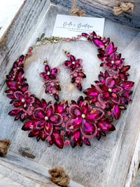 Image 1 of Pretty in Pink Statement Necklace 
