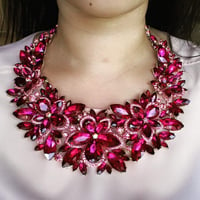 Image 3 of Pretty in Pink Statement Necklace 