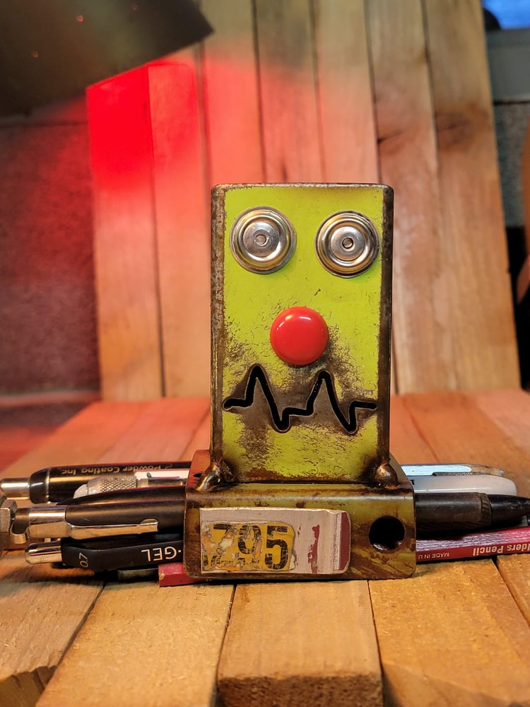 Image of Robot desk organizer green conveyer