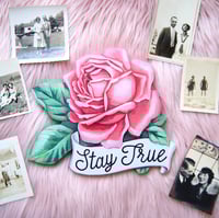 Image 3 of Stay True Rose - wood plaque 