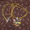 Art Glass Butterfly Necklace