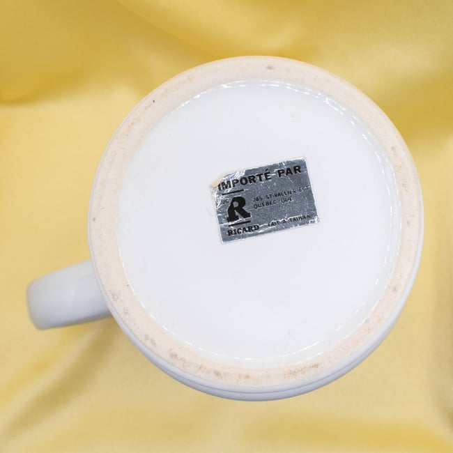 Geometric Grid Montreal Canada Footed Mug