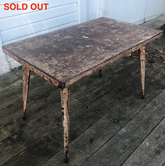 Image of Table Tolix T55 pieds compas