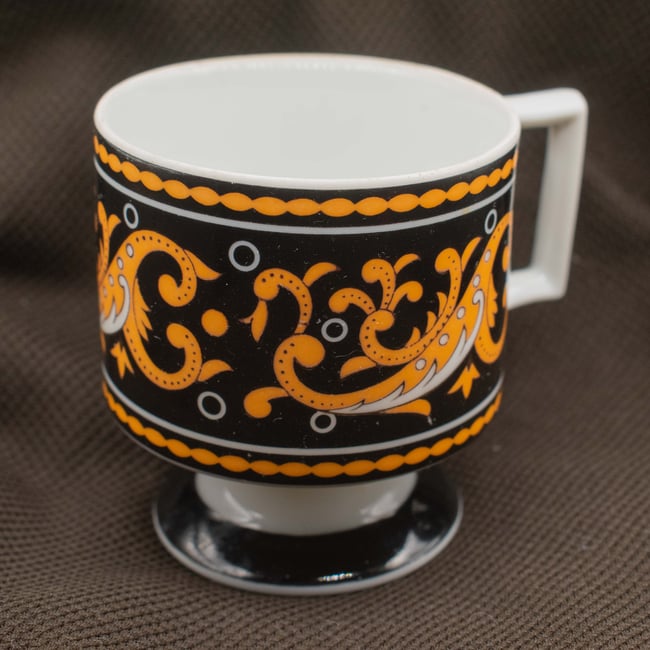Art Deco Paisley Heritage Footed Tea Cup