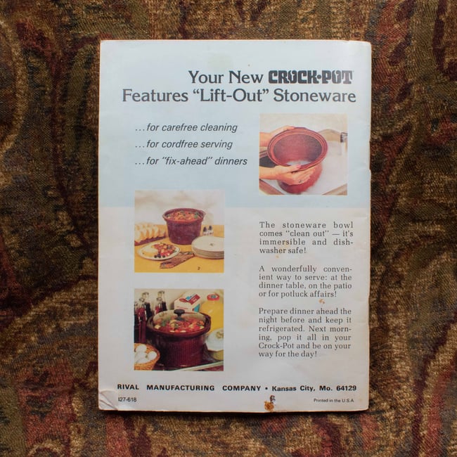 Vntg Rival Crock-Pot Slow Cooker Recipe Book