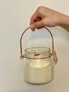 Thy Sweet Grace Bougie Fleurie Soy Candle in Lidded Rose Gold Handle Lantern 