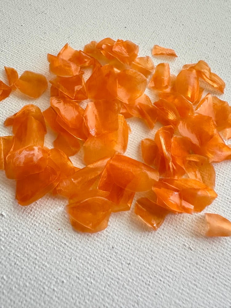Image of Dyed fish scales - Orange