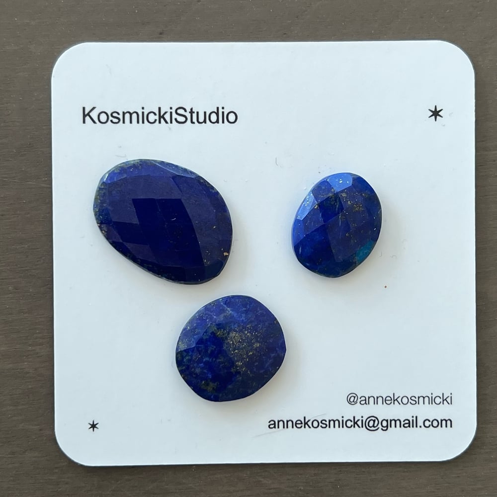 Image of Lapis Lazuli Cabochon Set of 3