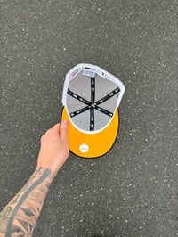 Image 5 of YELLOW BRIM TRI TONE PITTSBURGH PIRATES CUSTOM FITTED CAP