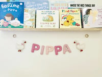 Image 1 of Geese Name Garland - Classic Pink