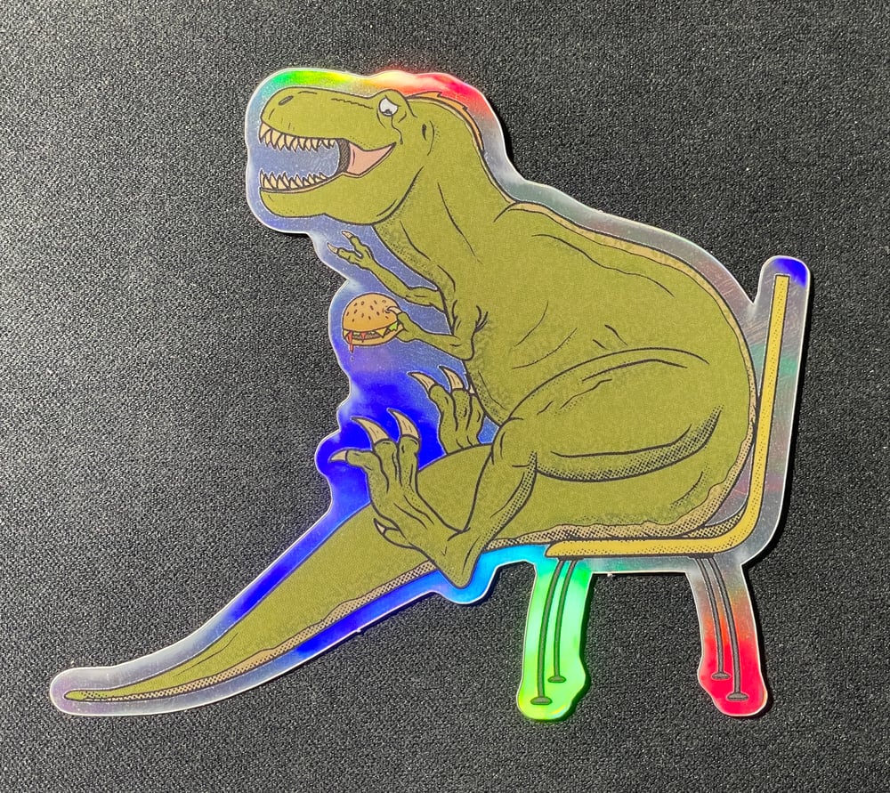 Dino Burger Sticker