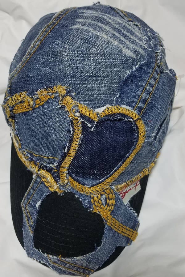 Image of Tasty Raw Edge Denim “Seamless LOVE” Cap  