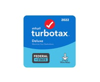 TurboTax Deluxe 2022, Fed/State with Fed E-file [PC or MAC]