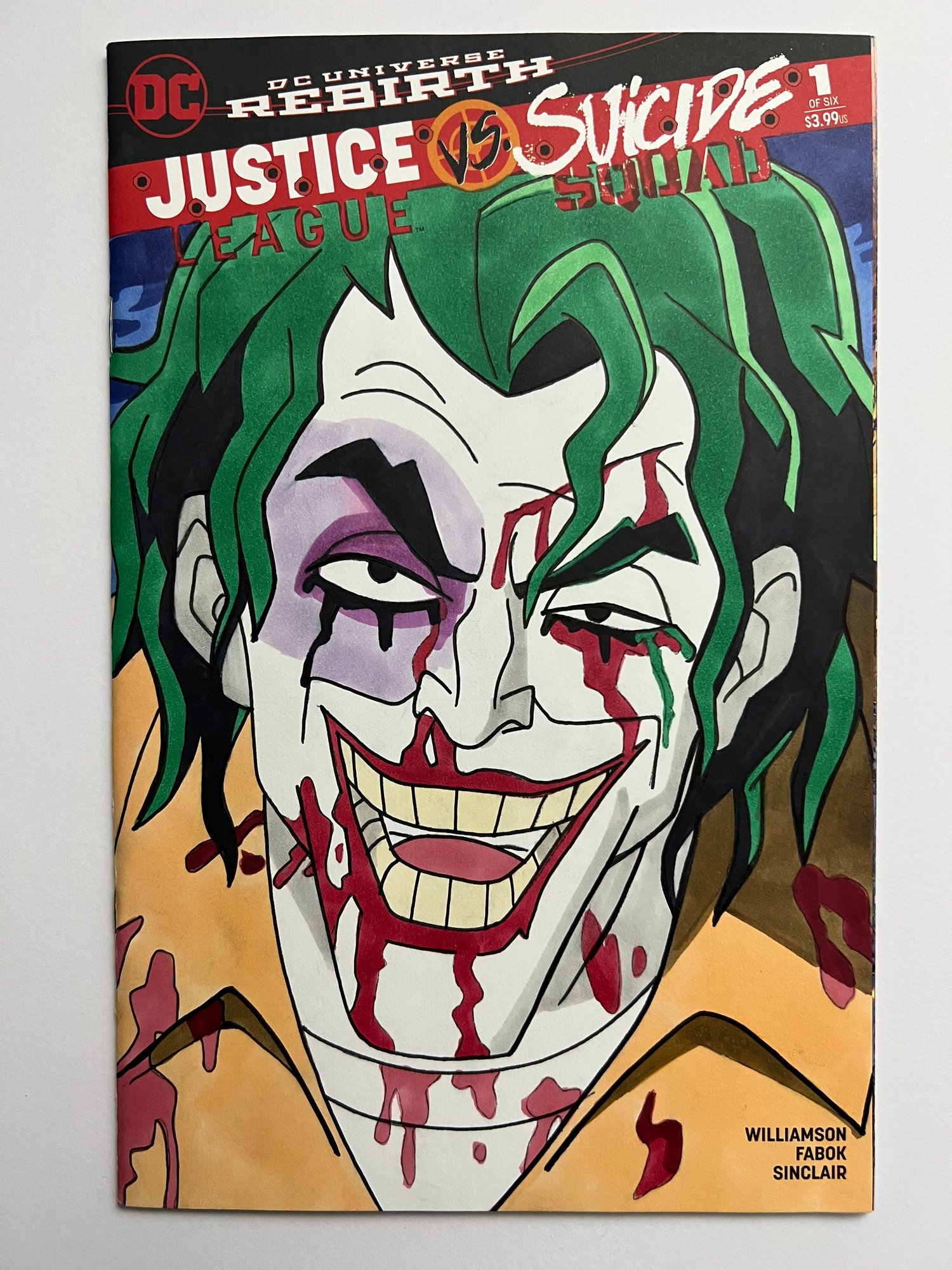 NEW The Joker (Animated) Sketch Cover Comic Book Original Art 1/1