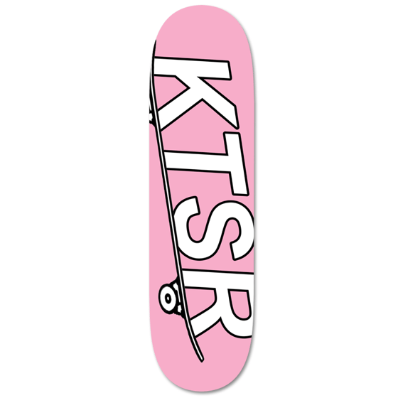 Image of Big Logo Skateboard Deck - Flamingo