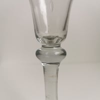 Image 2 of Antique Georgian Balustroid Folded Foot Cordial Glass c1740s